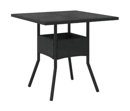 3-Daļīgs Dārza Mēbeļu Komplekts, Matrači, Melna Pe Rotangpalma Vidaxl