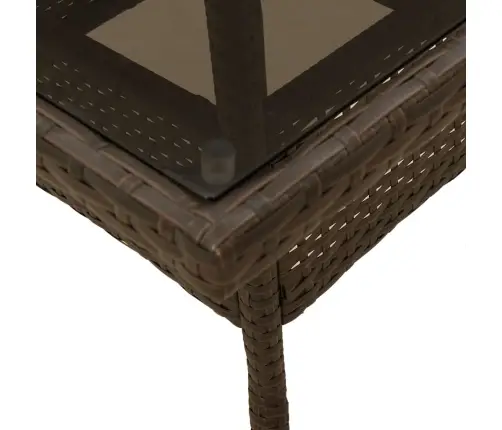 5-Daļīgs Dārza Mēbeļu Komplekts, Matrači, Brūna Pe Rotangpalma Vidaxl