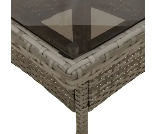 3-Daļīgs Dārza Mēbeļu Komplekts, Matrači, Pelēka Pe Rotangpalma Vidaxl