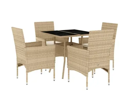 Sodo Komplektas, 5 Dalių, Smėlio, Poliratanas Ir Stiklas