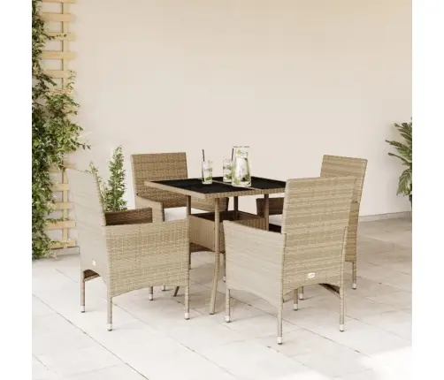 Sodo Komplektas, 5 Dalių, Smėlio, Poliratanas Ir Stiklas