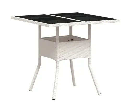 Sodo Komplektas, 3 Dalių, Baltas, Poliratanas Ir Stiklas