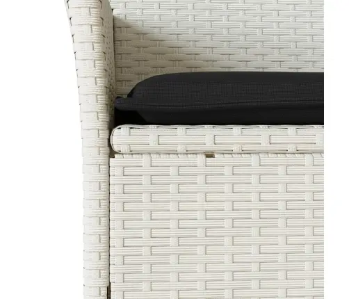 Sodo Komplektas, 3 Dalių, Baltas, Poliratanas Ir Stiklas