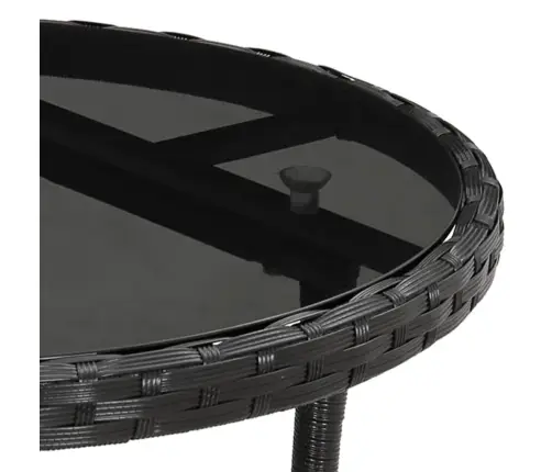 Sodo Komplektas, 5 Dalių, Juodas, Poliratanas Ir Stiklas