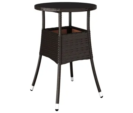 5-Daļīgs Dārza Mēbeļu Komplekts, Matrači, Brūna Pe Rotangpalma Vidaxl