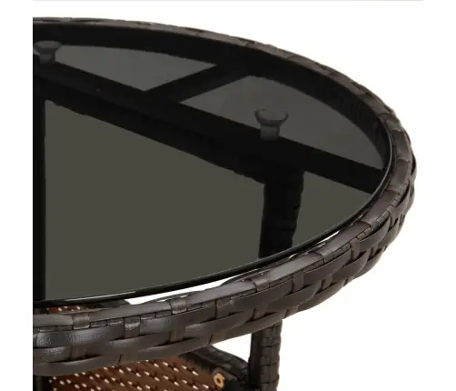 5-Daļīgs Dārza Mēbeļu Komplekts, Matrači, Brūna Pe Rotangpalma Vidaxl