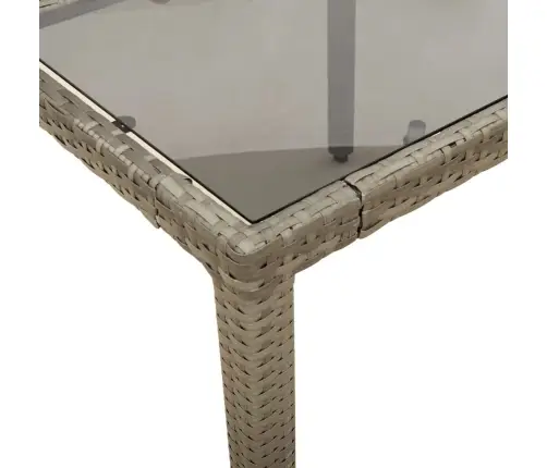 5-Osaline Aiamööbli Komplekt Patjadega, Hall, Polürotang/Klaas