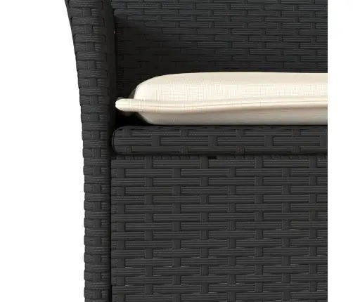 5-Daļīgs Dārza Mēbeļu Komplekts, Matrači, Melna Pe Rotangpalma Vidaxl