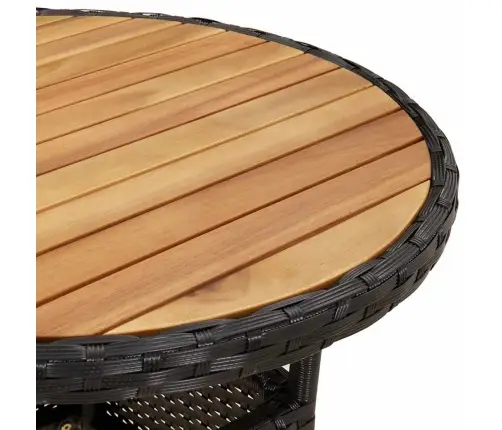 Sodo Komplektas, 5 Dalių, Juodas, Poliratanas Ir Akacija