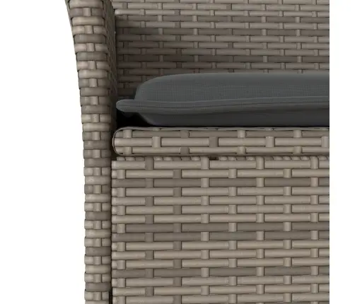 3-Osaline Aiamööblikomplekt Patjadega, Hall, Pe-Rotang/Akaatsia