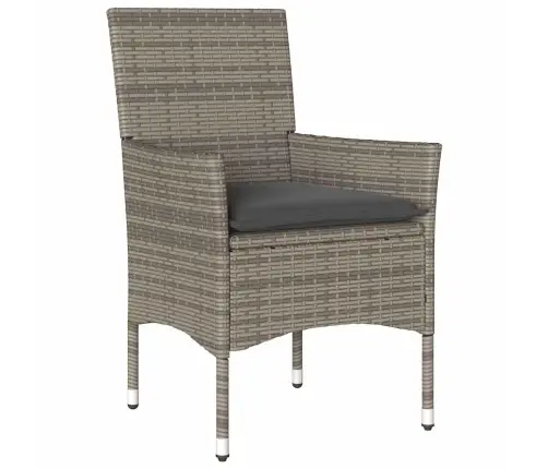 5-Osaline Aiamööblikomplekt Patjadega, Hall, Pe-Rotang/Akaatsia