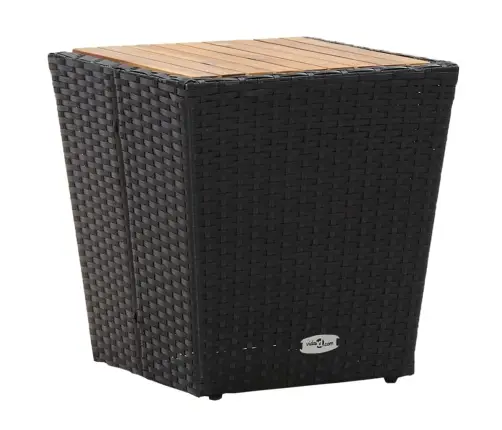 3-Osaline Bistrookomplekt Patjadega, Must, Polürotang Ja Klaas