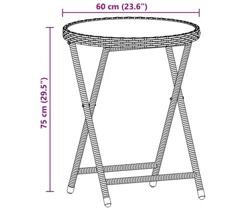 3-Daļīgs Bistro Mēbeļu Komplekts, Matrači, Brūna Pe Rotangpalma Vidaxl