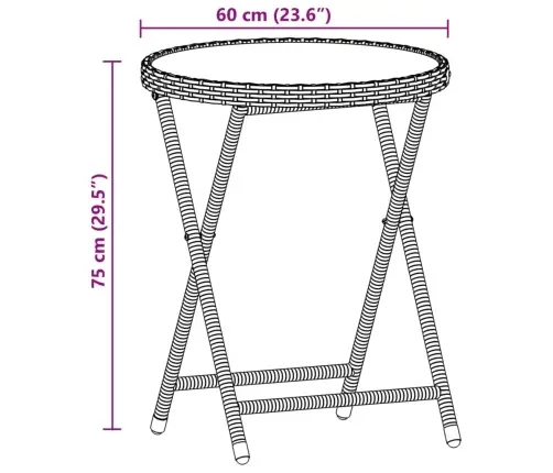 3-Osaline Bistrookomplekt Patjadega, Beež, Polürotang Ja Klaas
