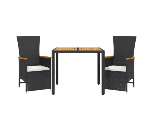 3-Daļīgs Dārza Mēbeļu Komplekts, Matrači, Pe Rotangpalma Vidaxl