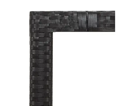 7-Osaline Aiamööblikomplekt Patjadega, Must, Polürotang