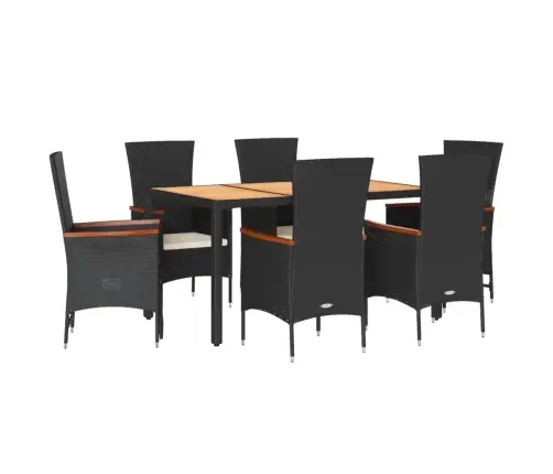 7-Daļīgs Dārza Mēbeļu Komplekts Ar Matračiem, Pe Rotangpalma Vidaxl