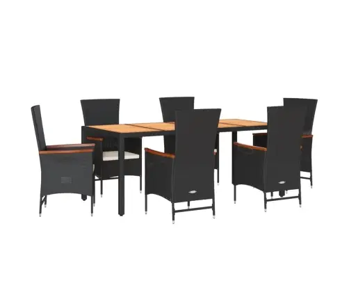 7-Daļīgs Dārza Mēbeļu Komplekts Ar Matračiem, Pe Rotangpalma Vidaxl