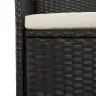 11-Daļīgs Dārza Mēbeļu Komplekts, Matrači, Melna Pe Rotangpalma Vidaxl