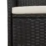 11-Daļīgs Dārza Mēbeļu Komplekts, Matrači, Melna Pe Rotangpalma Vidaxl