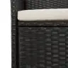 11-Daļīgs Dārza Mēbeļu Komplekts, Matrači, Melna Pe Rotangpalma Vidaxl