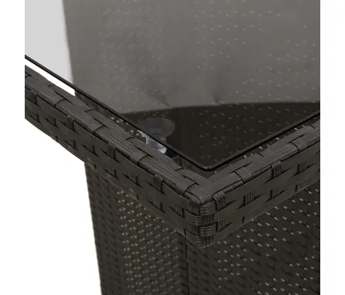 Sodo Komplektas Su Pagalvėlėmis, 11 Dalių, Juodas, Poliratanas