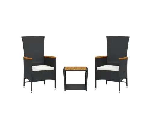 3-Daļīgs Dārza Mēbeļu Komplekts, Matrači, Pe Rotangpalma Vidaxl