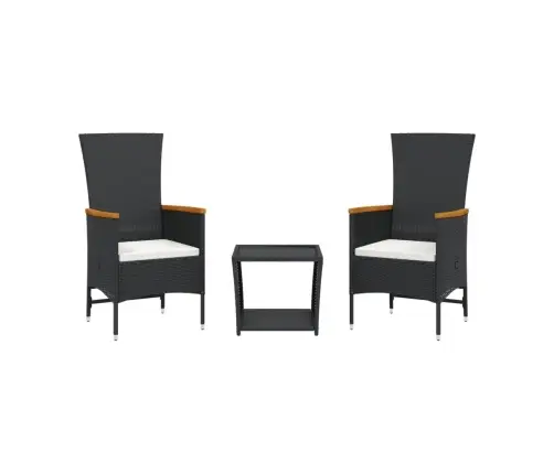 3-Daļīgs Dārza Mēbeļu Komplekts, Matrači, Pe Rotangpalma Vidaxl