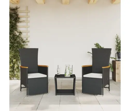 3-Daļīgs Dārza Mēbeļu Komplekts, Matrači, Pe Rotangpalma Vidaxl