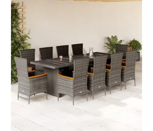 11-Daļīgs Dārza Mēbeļu Komplekts Ar Matračiem, Pe Rotangpalma Vidaxl 11-Daļīgs Dārza Mēbeļu Komplekts Ar Matračiem, Pe Rotangpalma Vidaxl