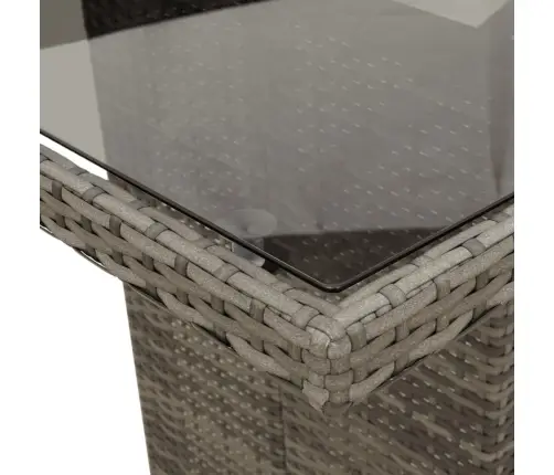 11-Osaline Aia Söögimööbli Komplekt Patjadega, Hall, Polürotang