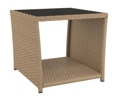 3-Daļīgs Dārza Mēbeļu Komplekts, Matrači, Bēša Pe Rotangpalma Vidaxl