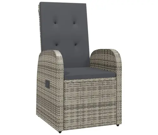 Sodo Komplektas Su Pagalvėlėmis, 11 Dalių, Pilkas, Poliratanas