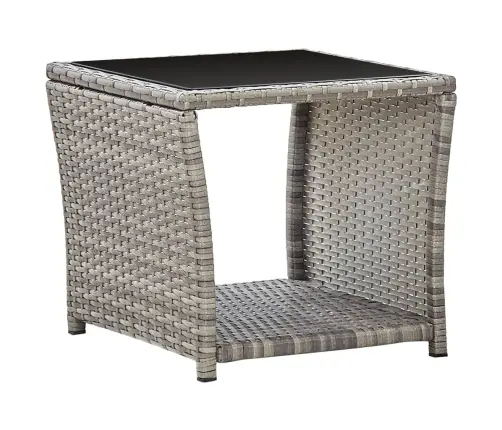 3-Osaline Aiamööbli Komplekt Patjadega, Hall, Polürotang