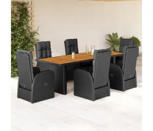 7-Daļīgs Dārza Mēbeļu Komplekts Ar Matračiem, Pe Rotangpalma Vidaxl