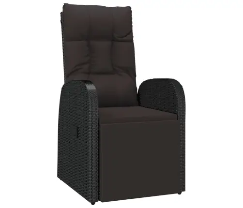 Sodo Komplektas Su Pagalvėlėmis, 9 Dalių, Juodas, Poliratanas