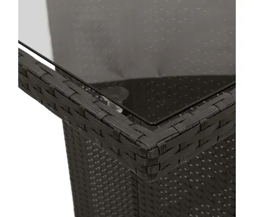 Sodo Komplektas Su Pagalvėlėmis, 9 Dalių, Juodas, Poliratanas