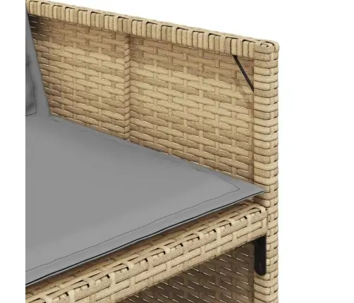 5-Osaline Aia Söögimööbli Komplekt Patjadega, Beežid Toonid