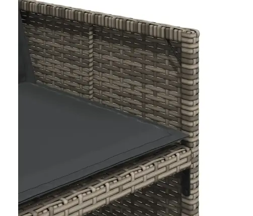 5-Osaline Aiamööbli Komplekt Patjadega, Hall, Polürotang