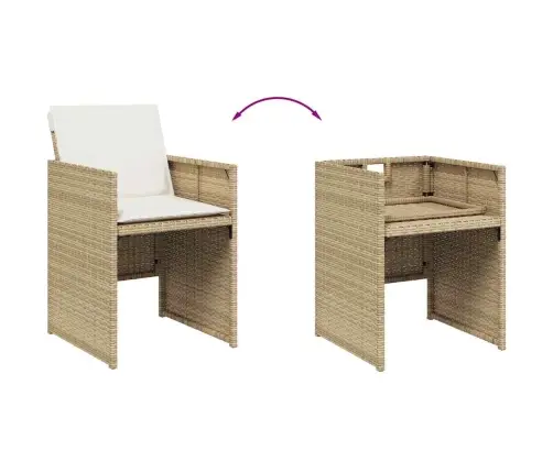 5-Osaline Aiamööbli Komplekt Patjadega, Beež, Polürotang