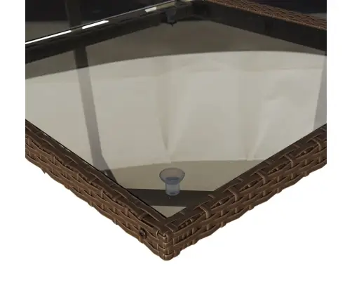 7-Daļīgs Dārza Mēbeļu Komplekts, Matrači, Brūna Pe Rotangpalma Vidaxl