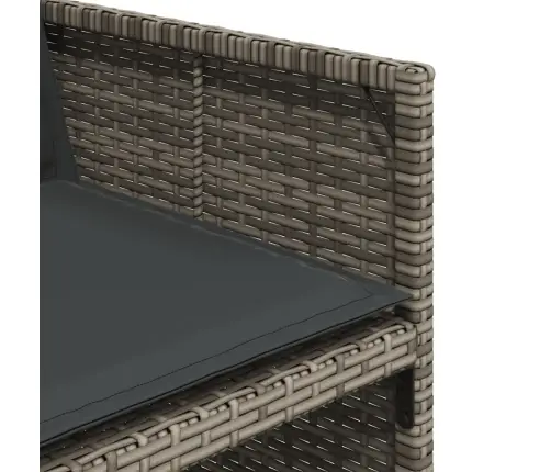 Sodo Komplektas Su Pagalvėlėmis, 7 Dalių, Pilkas, Poliratanas