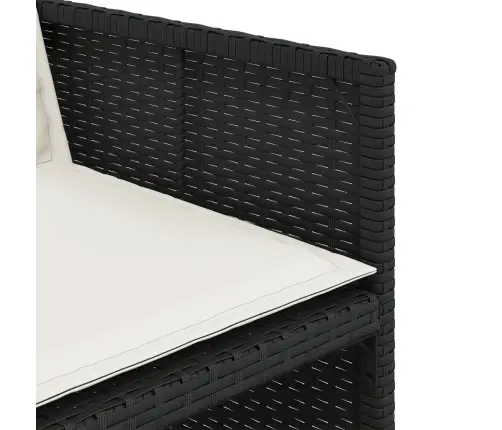 Sodo Komplektas Su Pagalvėlėmis, 11 Dalių, Juodas, Poliratanas