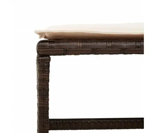 9-Daļīgs Dārza Mēbeļu Komplekts, Matrači, Brūna Pe Rotangpalma Vidaxl