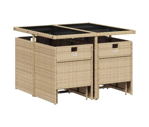 9-Daļīgs Virtuves Mēbeļu Komplekts Ar Matračiem, Pe Rotangpalma  Vidaxl