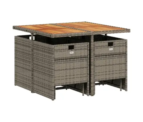 9-Daļīgs Dārza Mēbeļu Komplekts Ar Matračiem, Pe Rotangpalma Vidaxl