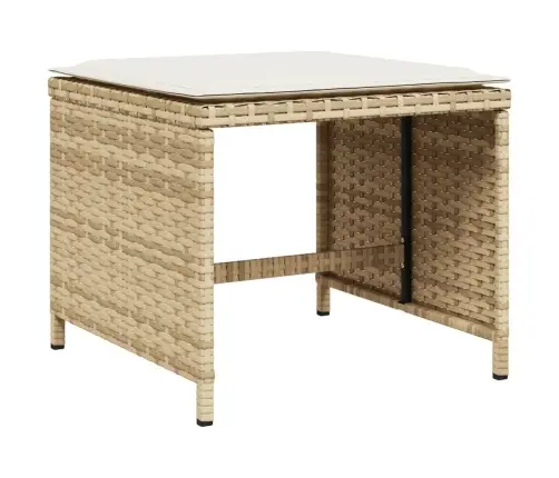 Sodo Komplektas Su Pagalvėlėmis, 11 Dalių, Smėlio, Poliratanas