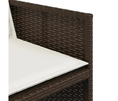 Sodo Komplektas Su Pagalvėlėmis, 13 Dalių, Rudas, Poliratanas