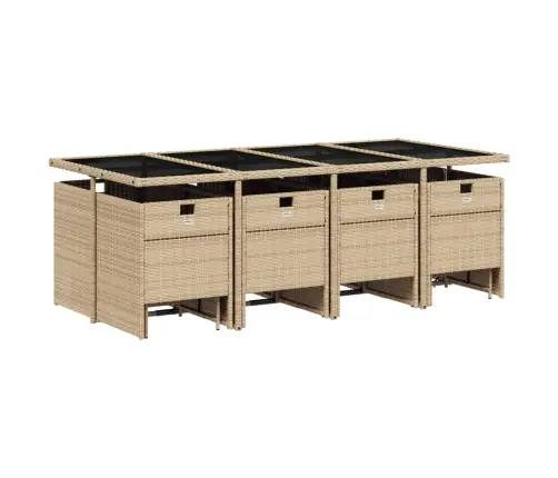 13-Daļīgs Dārza Mēbeļu Komplekts Ar Matračiem, Pe Rotangpalma Vidaxl