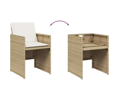 13-Daļīgs Dārza Mēbeļu Komplekts Ar Matračiem, Pe Rotangpalma Vidaxl